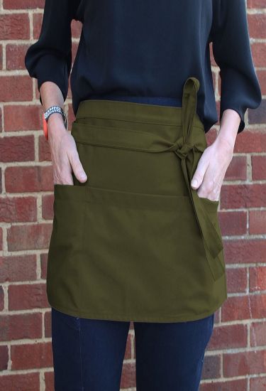 Money pocket aprons with self material ties (DW 22)