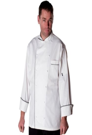 LeChef executive jacket piping front and cuffs
