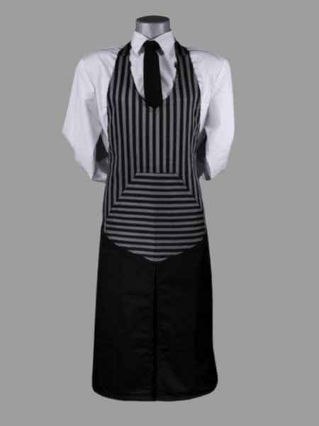 Bib Apron V neck with centre split (AP24)