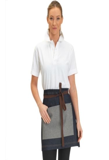 Denim waist apron with contrasting pocket (DP 103)  