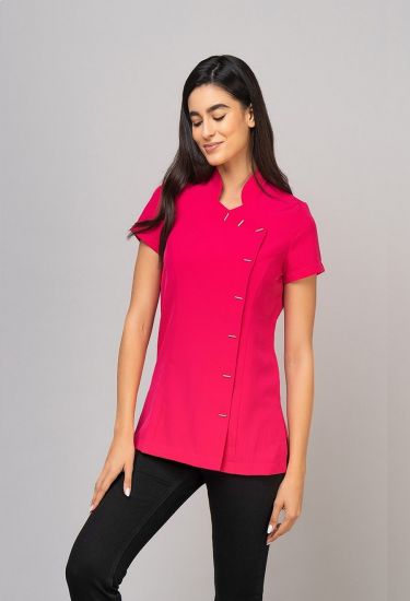 Women's easycare wrap button tunic (PR682)