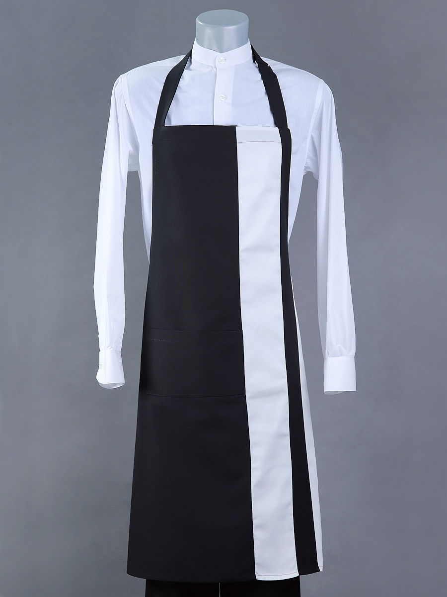 Contrast bib apron with pocket (AP73)