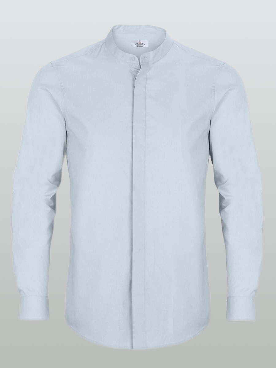 Men's shirt Mandarin collar with concealed placket (UMSH14)