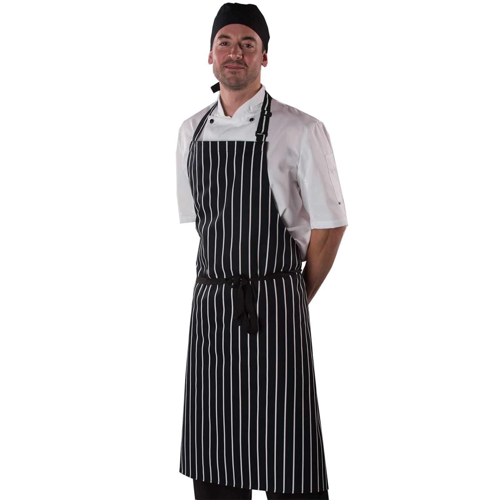 Striped apron with adjustable halter  (DP85)