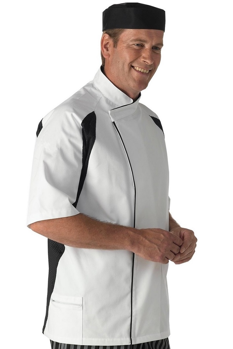 Le Chef Staycool chefs tunic with contrast panels
