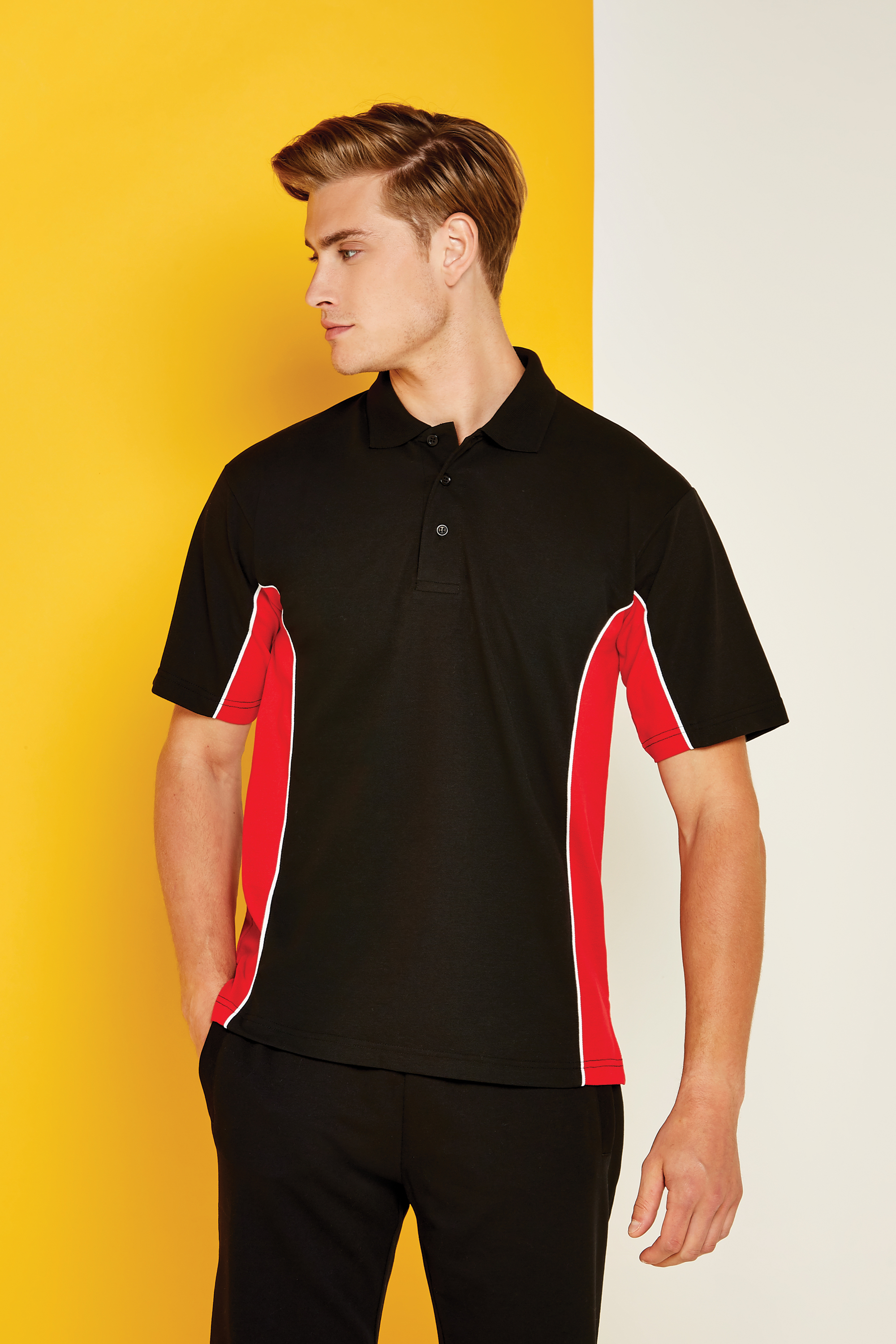 Contrast side panel polo shirt (KK475)