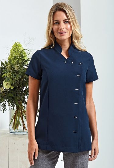 Women's easycare wrap button tunic (PR682)