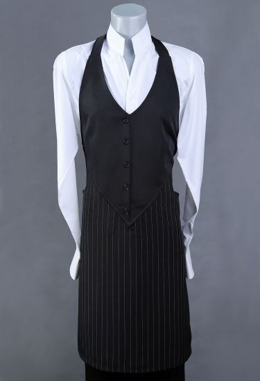 Bib apron V neck type waistcoat combination colors (AP11Β)